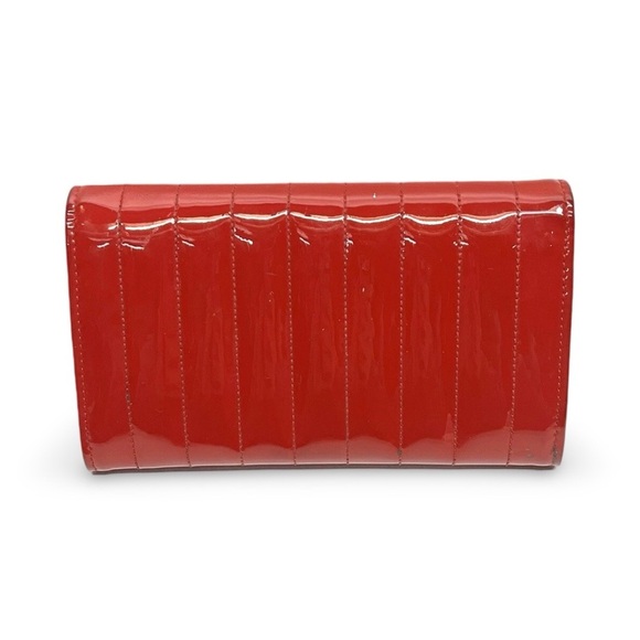 Yves Saint Laurent Red Quilted Vicky Organizer Wallet - Picture 3 of 10